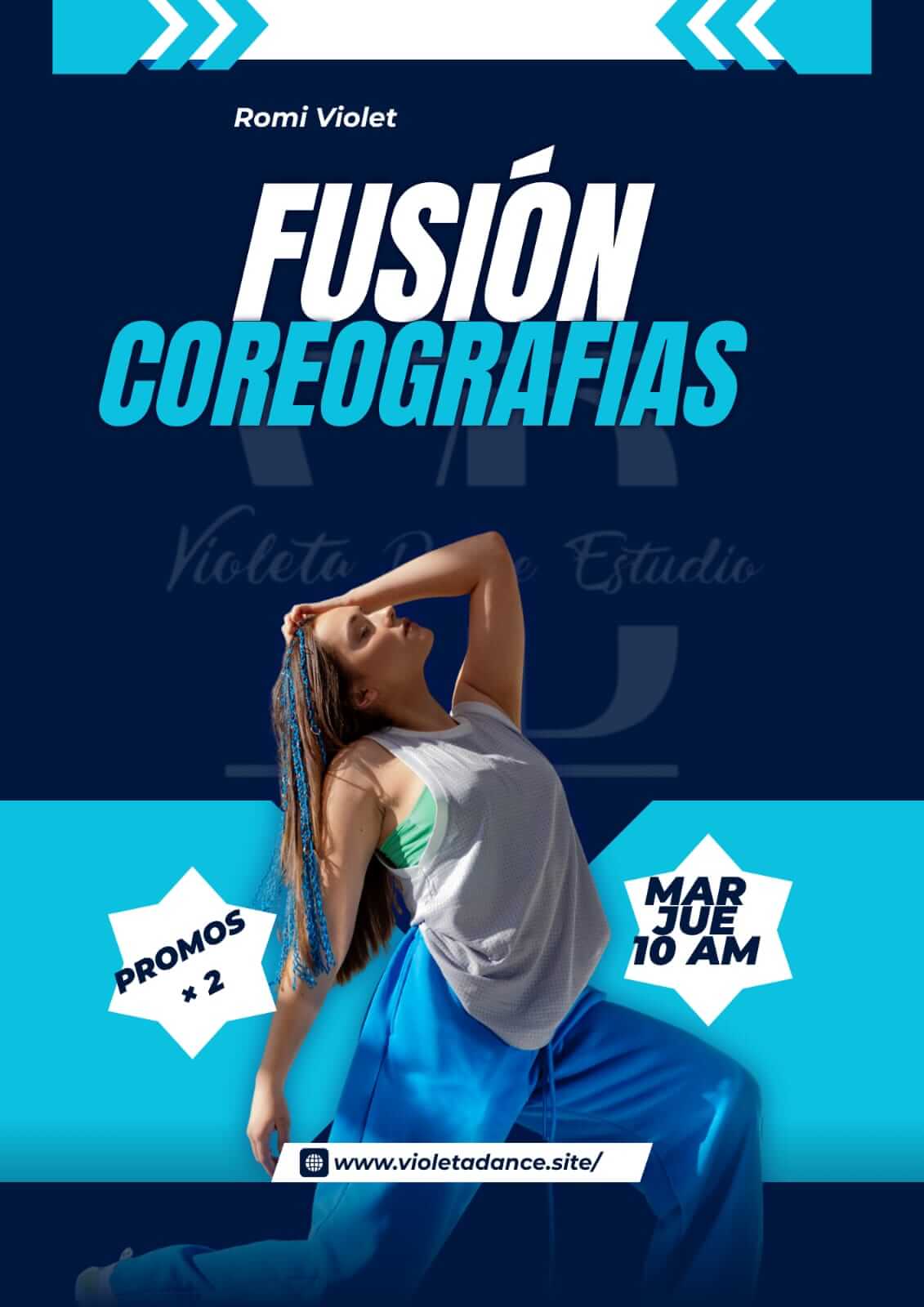 Flyer de nueva clase de Fusion Coreografias